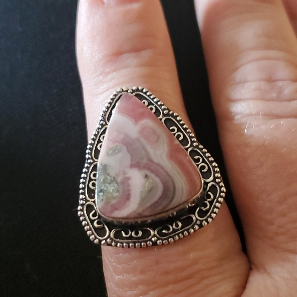Rhodochrosite Ring